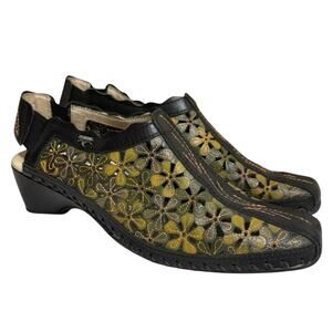 Pikolinos Romana W9X-1745 Leather Heeled Sandals In Brandy